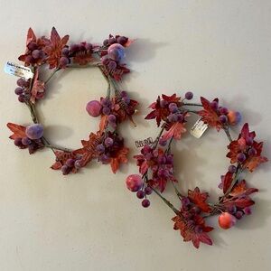 Purple Berry Wreath Set or Centerpiece Decor NWT Vintage